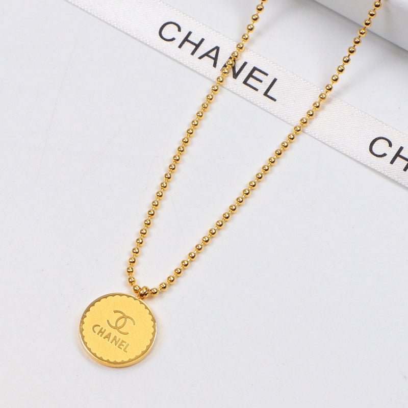 Chanel CC Engraved Necklace - Image 3