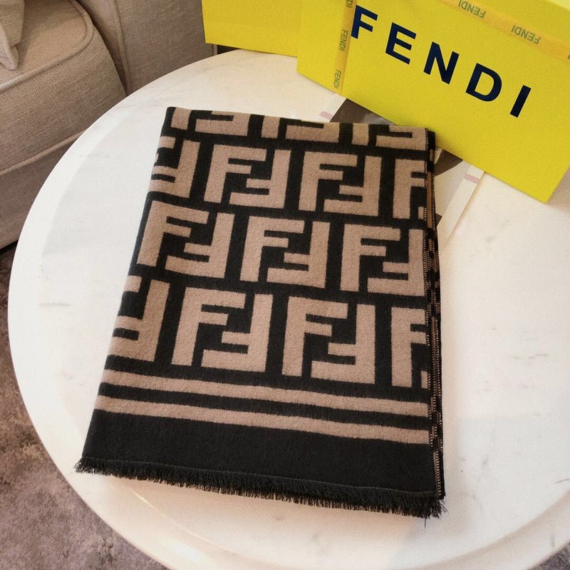 Fendi Wool Blend FF Monogram Scarf - Image 5