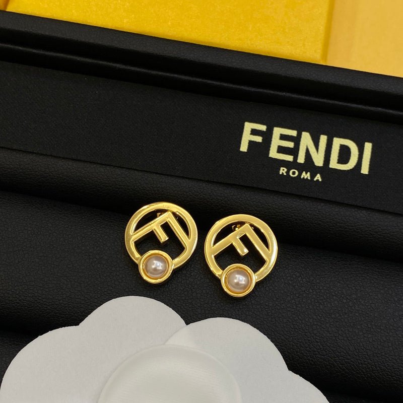 FENDI FE12 New Women's Plated Earrings Jewelry - Image 6