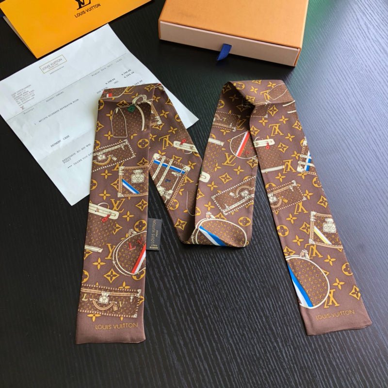 Alternative view of  LV Two-Tone Monogram Print Trunk Design Scarf