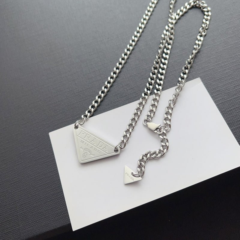 Alternative view of Prada Style Chunky Triangle Necklace