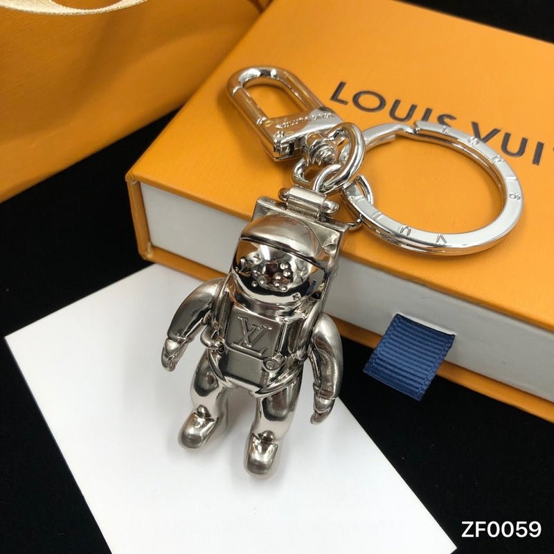 Alternative view of  LV Metal Astronaut With Logo Keychain