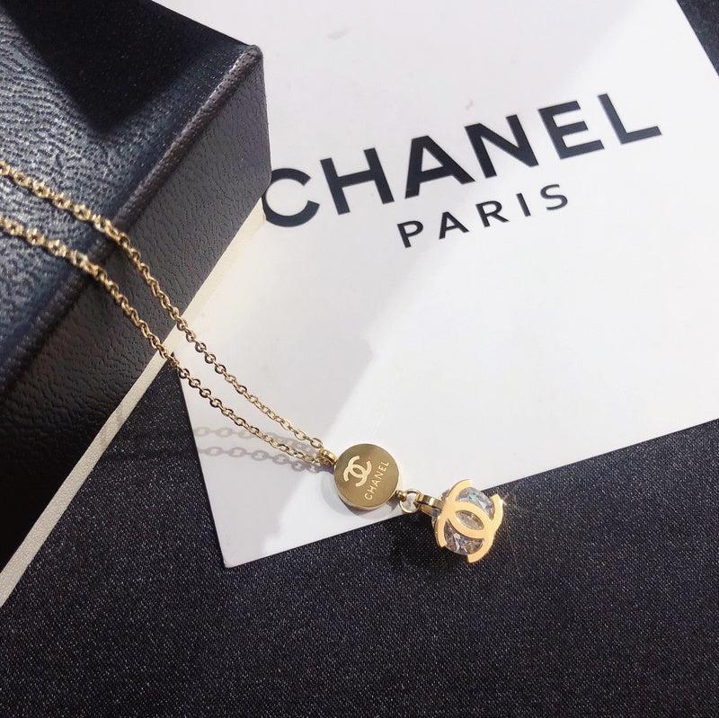 Chanel Gold Disc Crystal CC Drop - Image 3