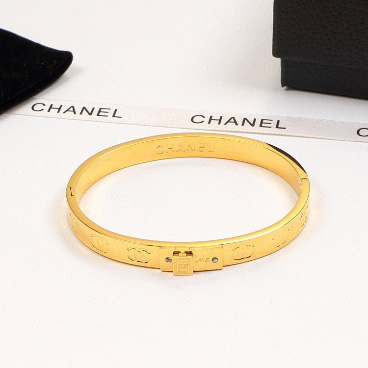 Chanel Engraved Logo Snap Bangle Trio - Image 7