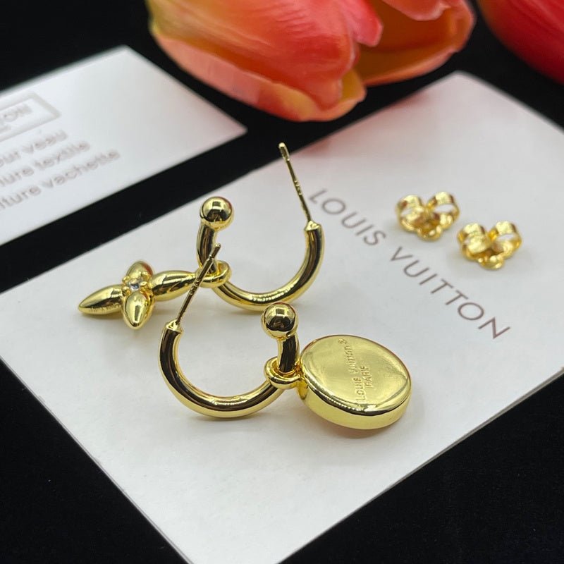Alternative view of LV Heart & Flower Earrings