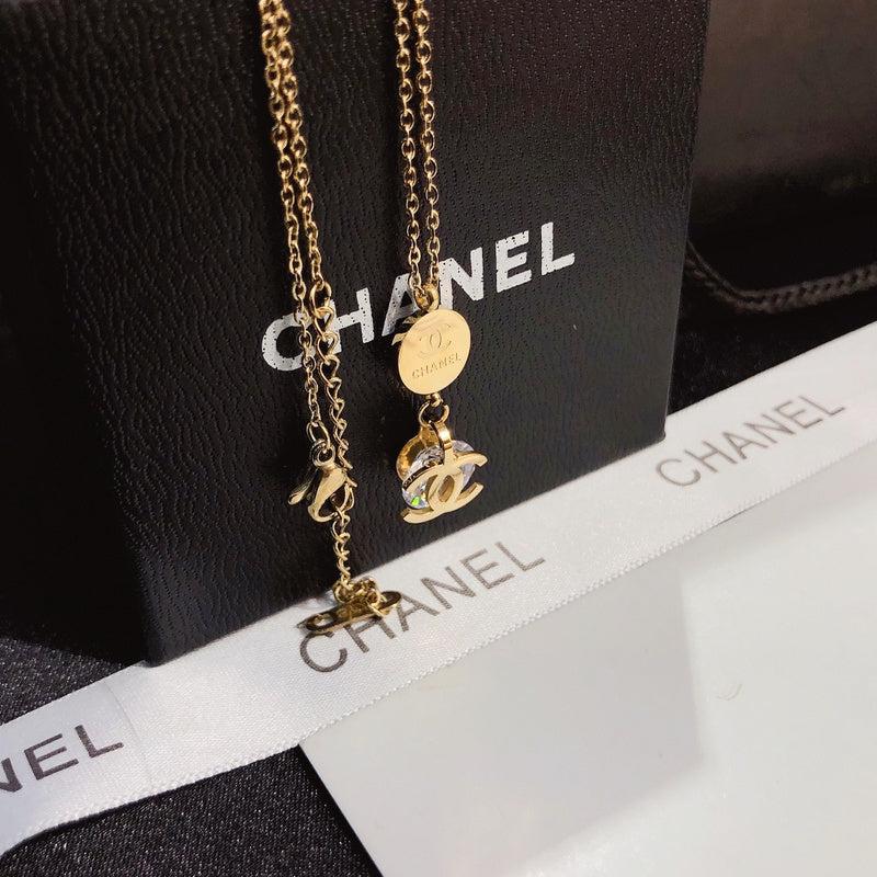Chanel Gold Disc Crystal CC Drop - Image 4