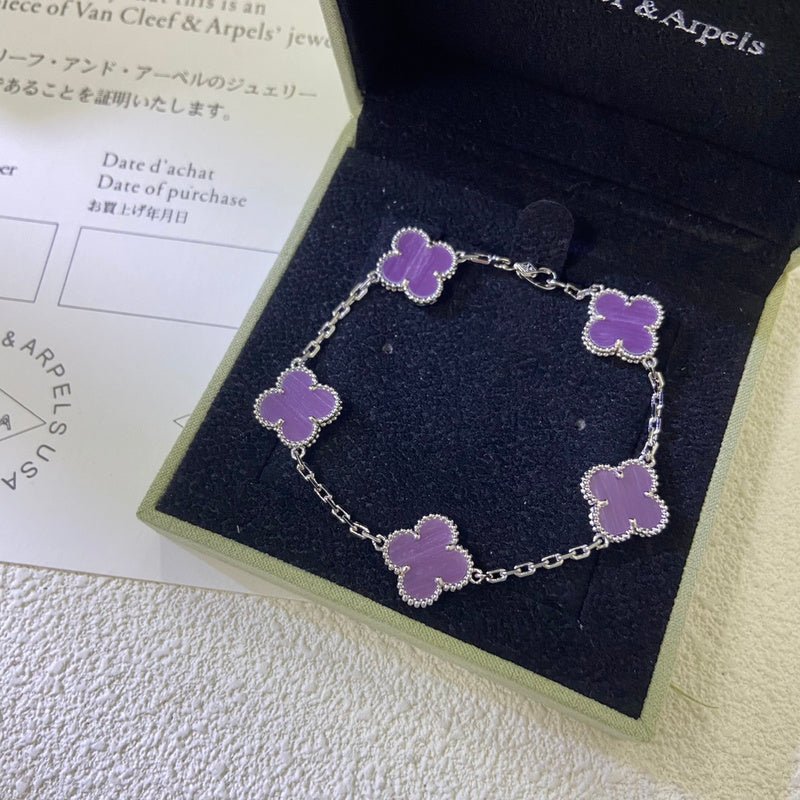 Alternative view of AVSB10   Violet multiflower bracelet jewelry