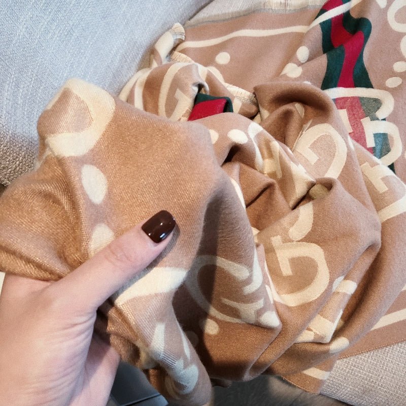 GUCCI Wool Web Stripe GG Scarf - Image 24