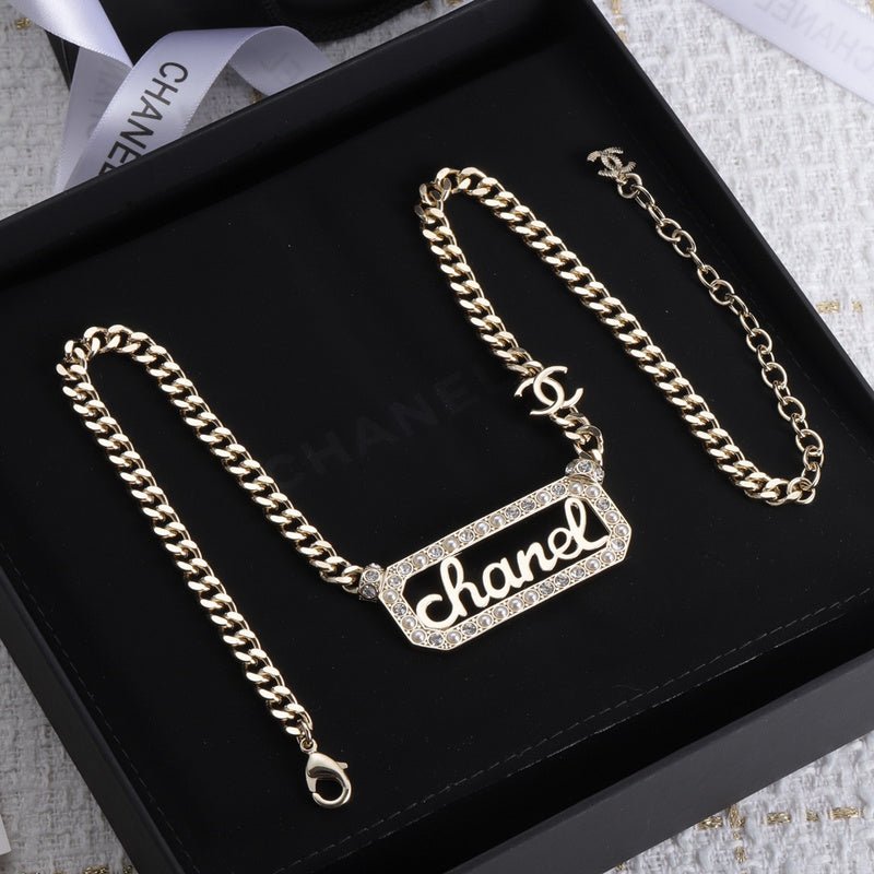 Chanel Crystal Logo Plaque Cuban - Image 5