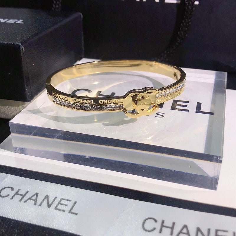 Chanel Half Rhinestone Gold Silver - Image 5