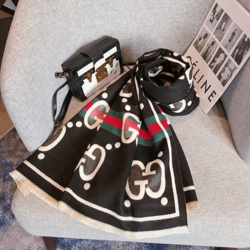GUCCI Twill Web GG Long Scarf - Image 21
