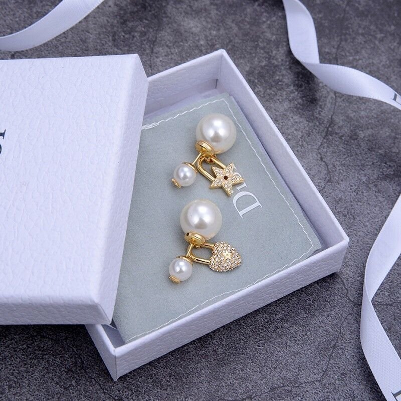 Alternative view of Dior Pearl Accent Stud Earrings