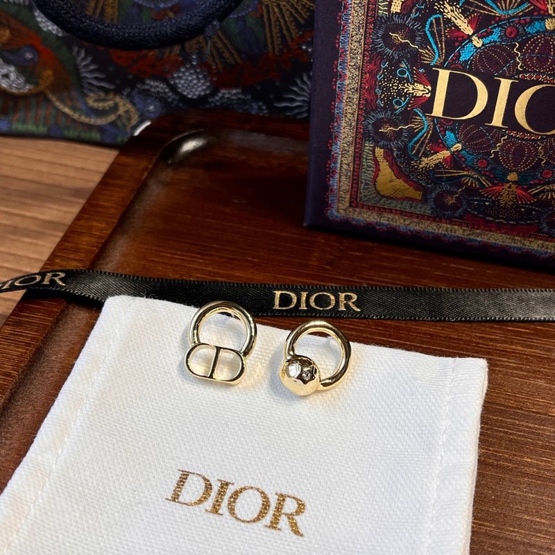 Alternative view of Dior Asymmetrical CD Earrings