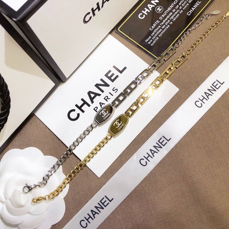 Chanel Chain Plate Logo Gold Silver - Image 6