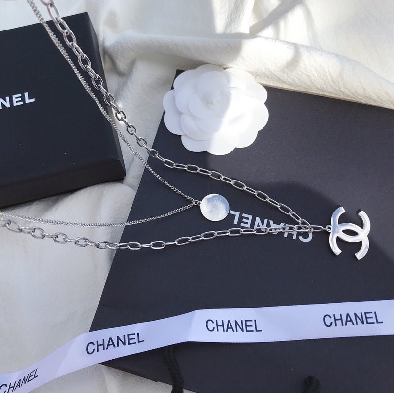 Alternative view of Chanel Silver CC Dual Necklace