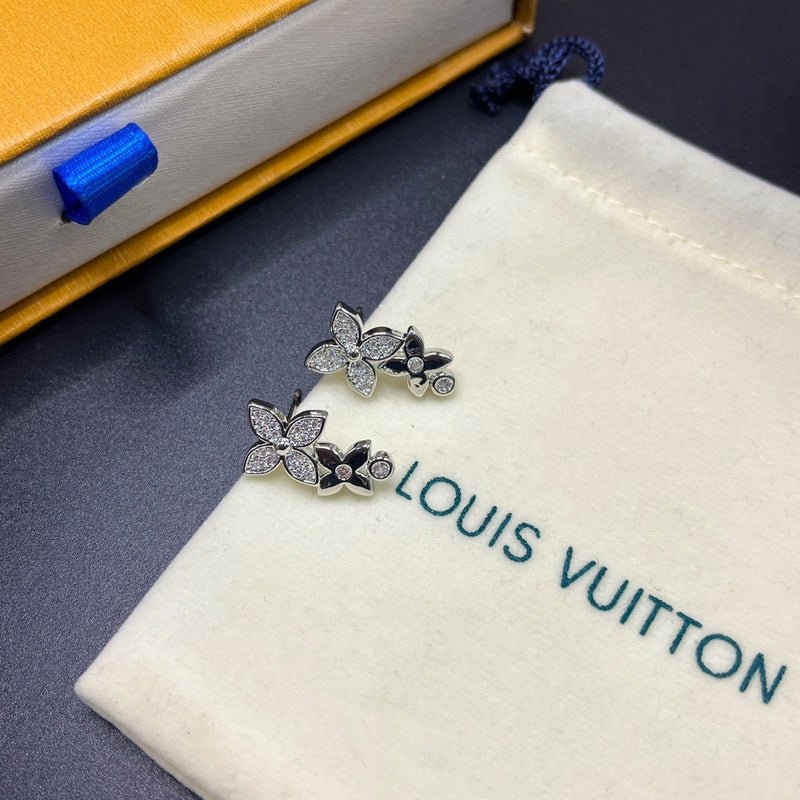 LV Crystal Flowe Earrings - Image 7