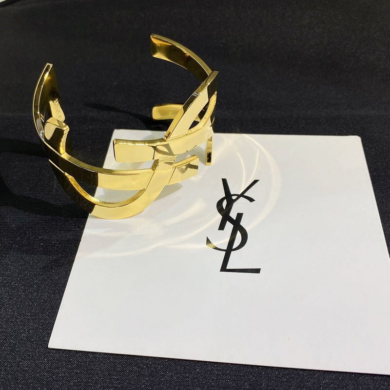 Alternative view of YSL Oversized Logo Cuff