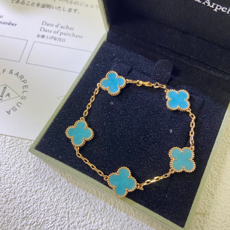 Alternative view of AVSB9  New blue multiflower bracelet jewelry