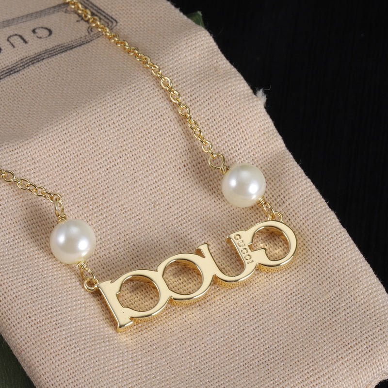 Alternative view of GN34 Necklace 316L steel plating gold Jewelry