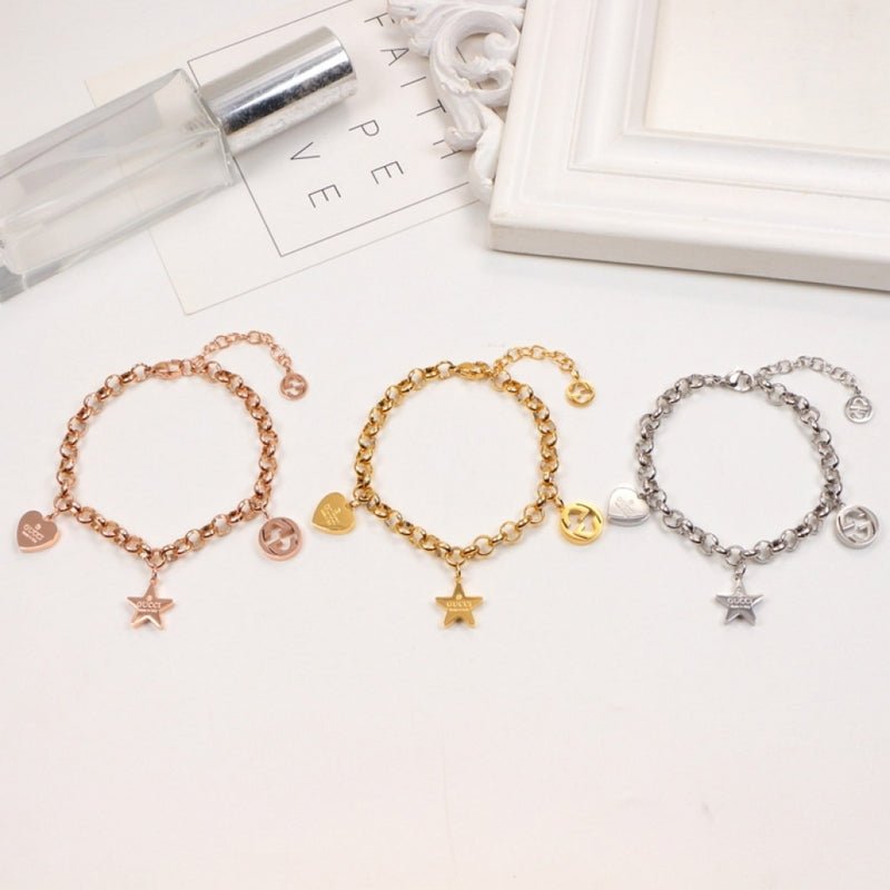 GCB1 Star pendant, thick three-dimensional letter short bracelet Jewelry