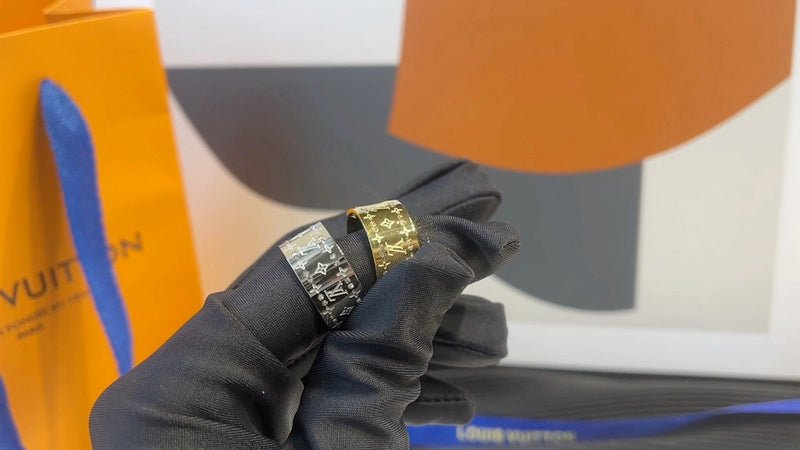 LV Pave Monogram Band Ring - Image 10