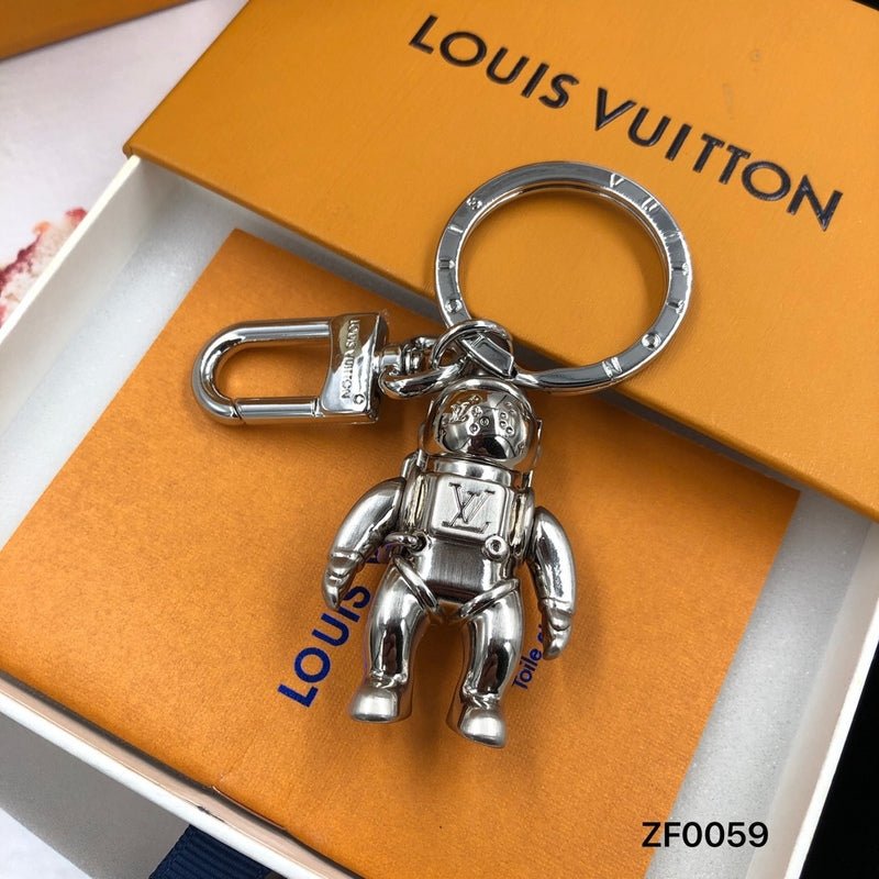 LV Metal Astronaut With Logo Keychain