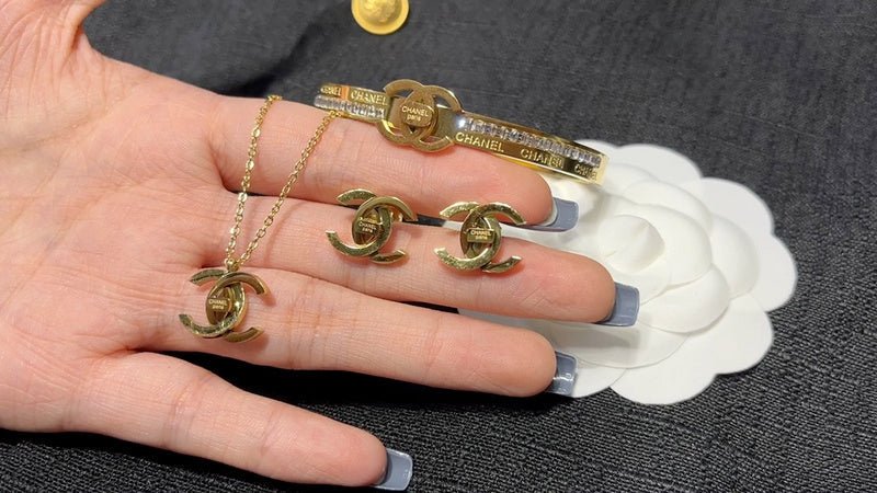 Alternative view of Chanel Gold Smooth Solid Double C Thin Chain Necklace