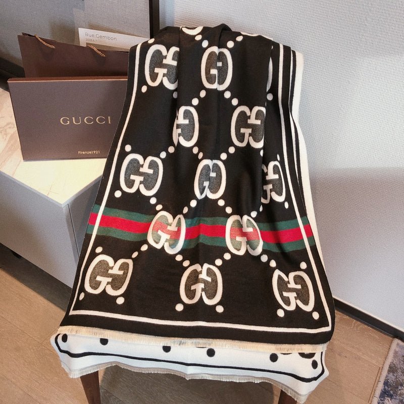 GUCCI Twill Web GG Long Scarf - Image 18