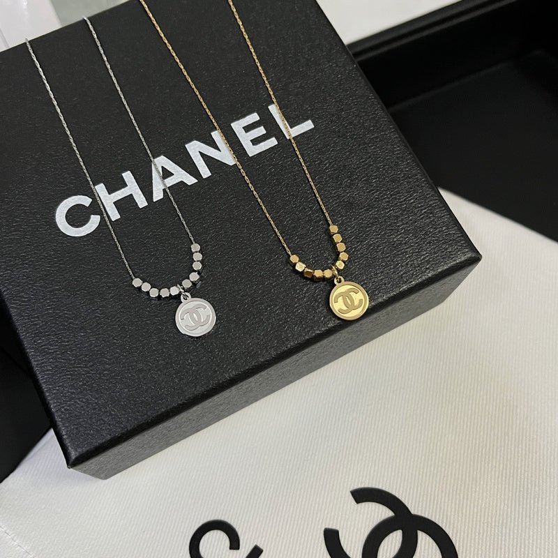Chanel Crystal CC Bead Necklace