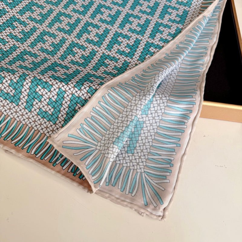 Fendi Woven FF Monogram Silk Scarf - Image 10