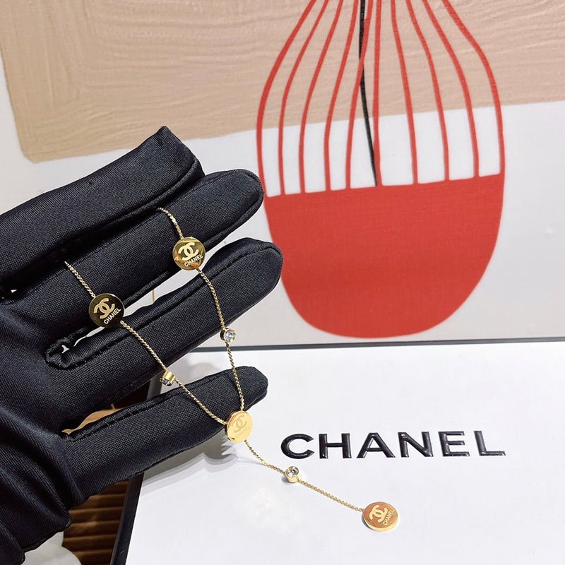 Chanel Gold Multi Round CC Y-Drop Long Necklace - Image 4