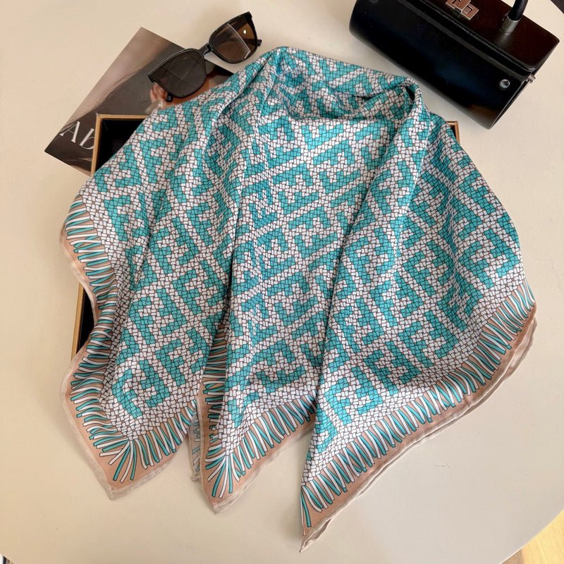 Fendi Woven FF Monogram Silk Scarf - Image 3