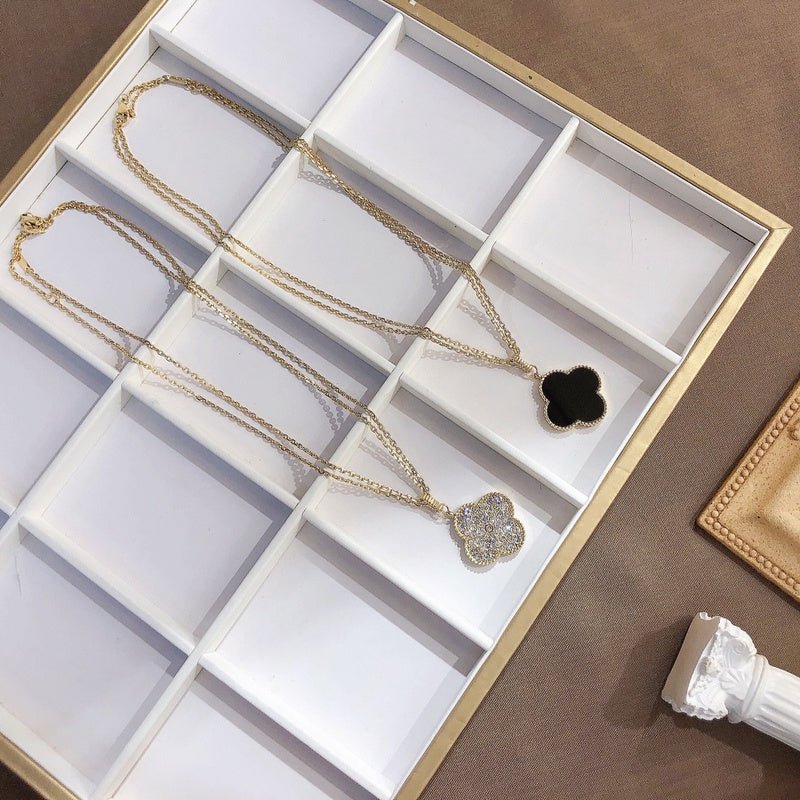 VCA X360 Reversible Black Clover Long Necklace