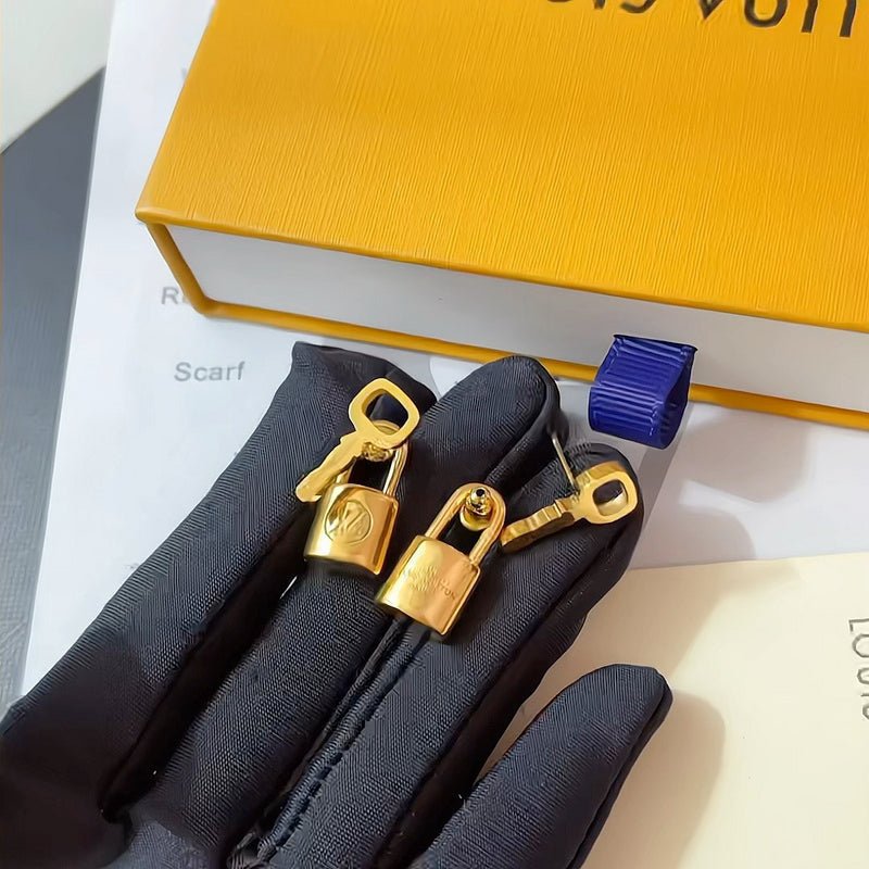 LV Lock & Key Earrings - Image 5