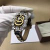 GUCCI Crystal GG Leather Strap Bracelet