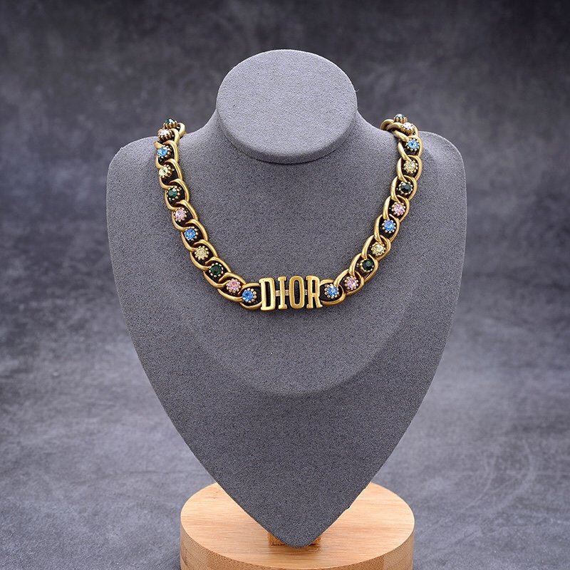 Dior Vintage Gemstone Choker