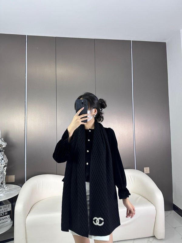 Chanel Waffle Knit Tie Scarf - Image 14