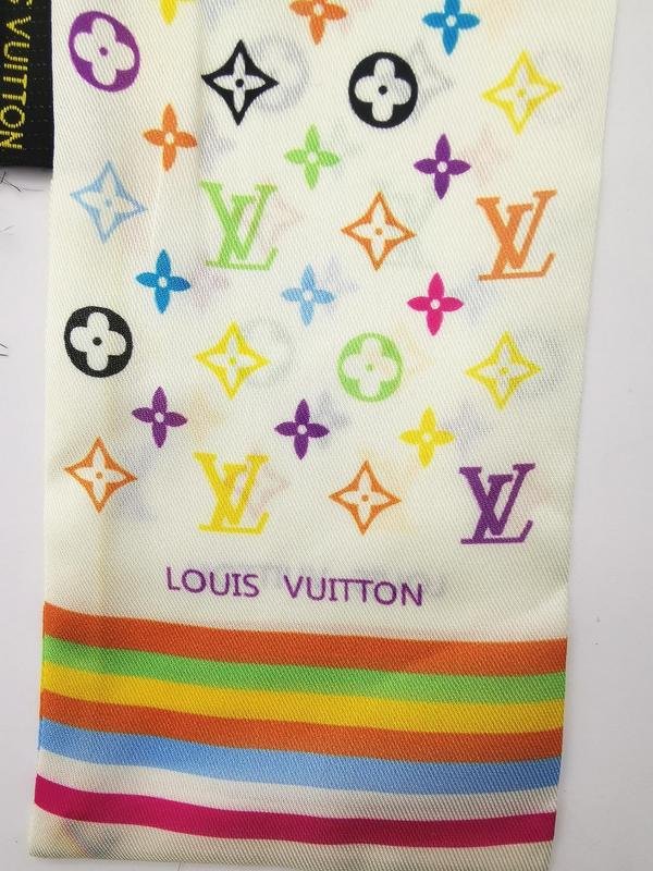 Alternative view of LV Multicolor Monogram Twilly Print Soft Scarf