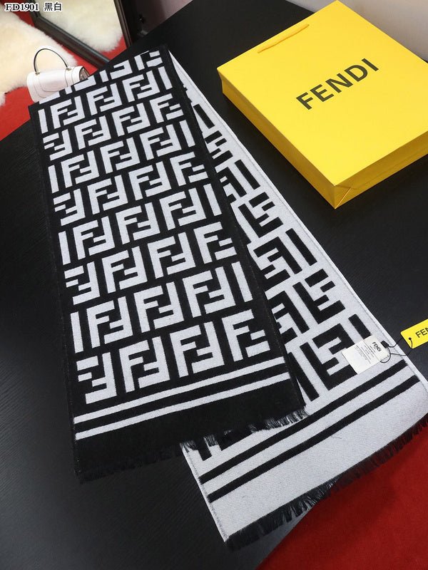 Fendi Wool Blend FF Monogram Scarf - Image 5