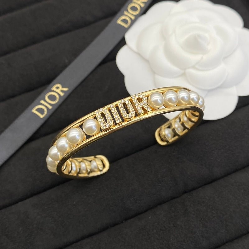 Dior Matte Metal Letter Bangle