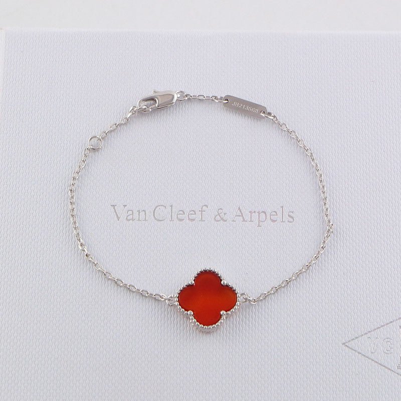 VAB1 4 Clover Bracelet single flower steel braceletabout 17cm+4cm extra Jewelry - Image 16
