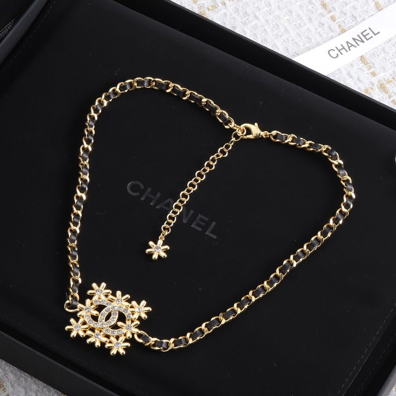 Chanel Woven Leather CC Choker