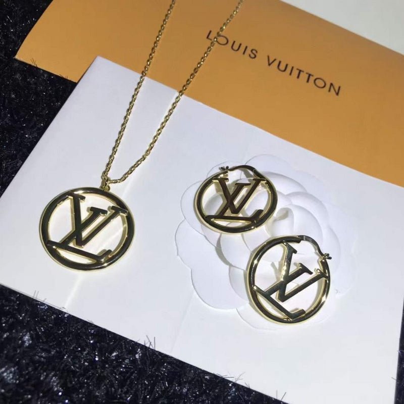 LV Open Logo Hoop Earrings