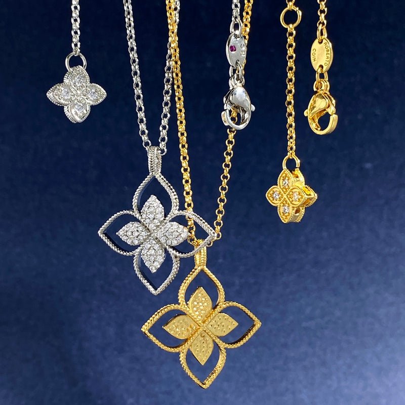 VCA Full Diamond Hollow Clover Necklace - Image 5
