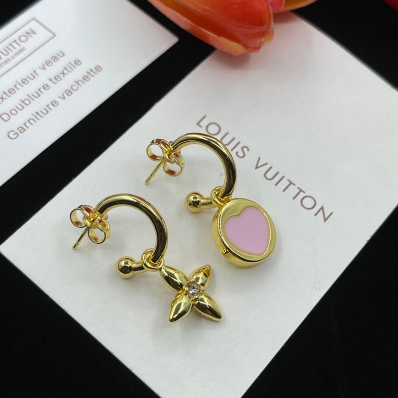 LV Heart & Flower Earrings