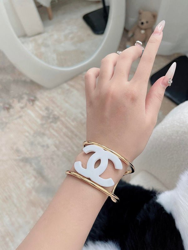 Chanel Two-Tone Enamel CC Open - Image 8