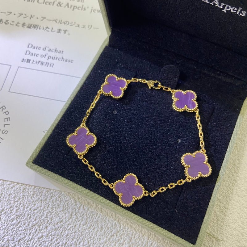 AVSB10 Violet multiflower bracelet jewelry - Image 4