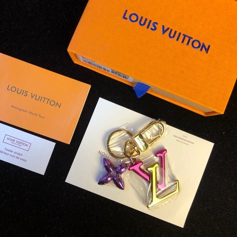 LV Iridescent Heart Ornament Logo Keychain - Image 4