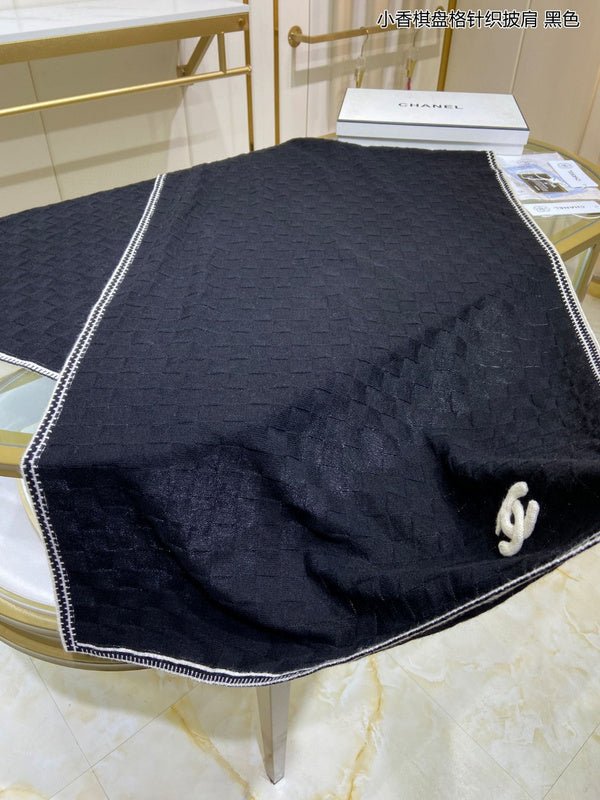 CHANEL Stitched Edge CC Shawl - Image 13