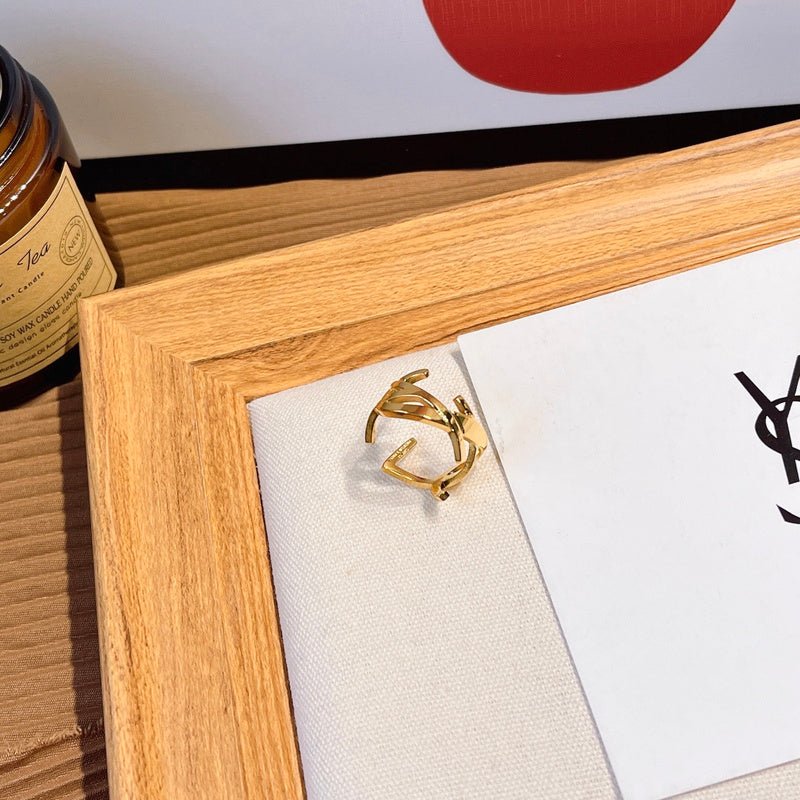 YSL Open Logo Ring Luxury - Image 7